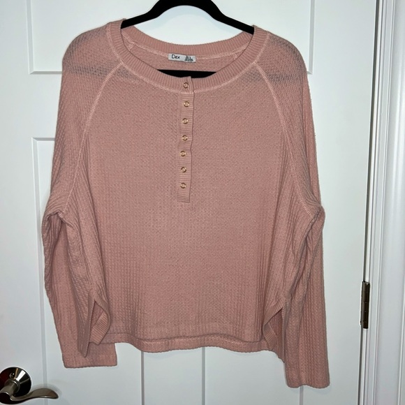 Dex Sweaters - NWOT DEX Soft Waffled Crew Neck